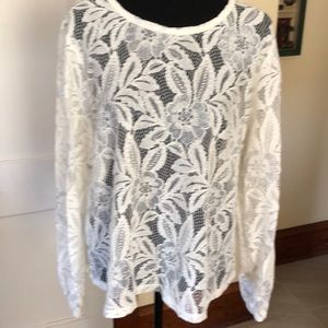 EST 1946 lace blouse size L Ptp 23”.